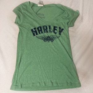 Green Harley Davidson Women’s Shirt